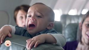 baby crying on plane